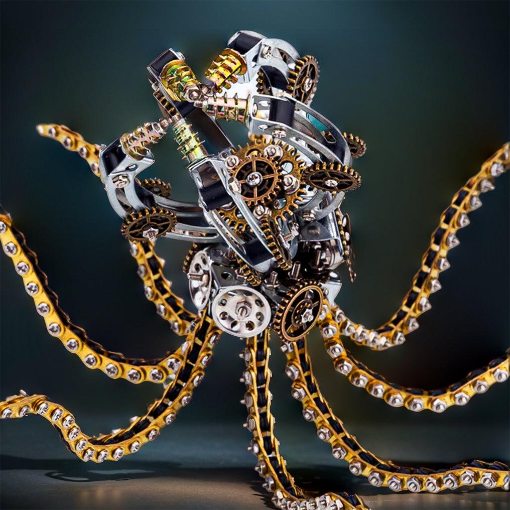 DIY 3D Metal Steampunk Galaxy Mechanical Octopus - 3d metal puzzle by Extoril