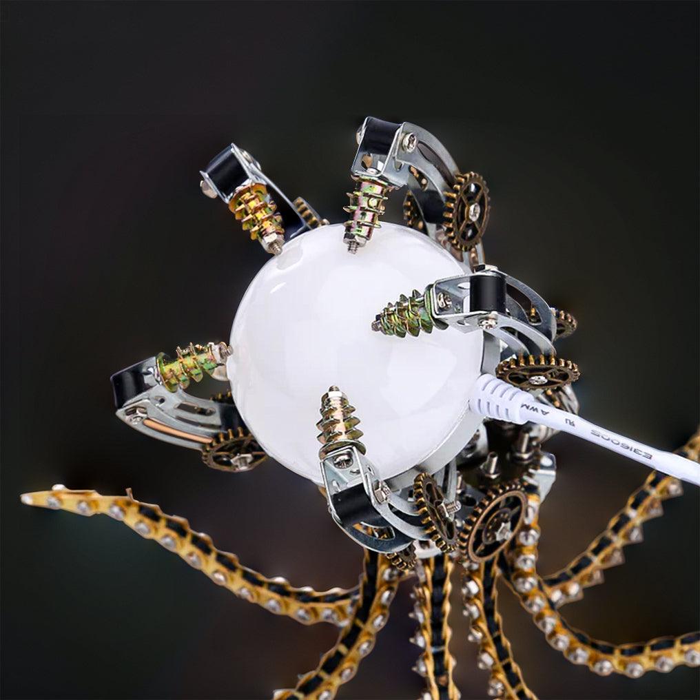DIY 3D Metal Steampunk Galaxy Mechanical Octopus - 3d metal puzzle by Extoril