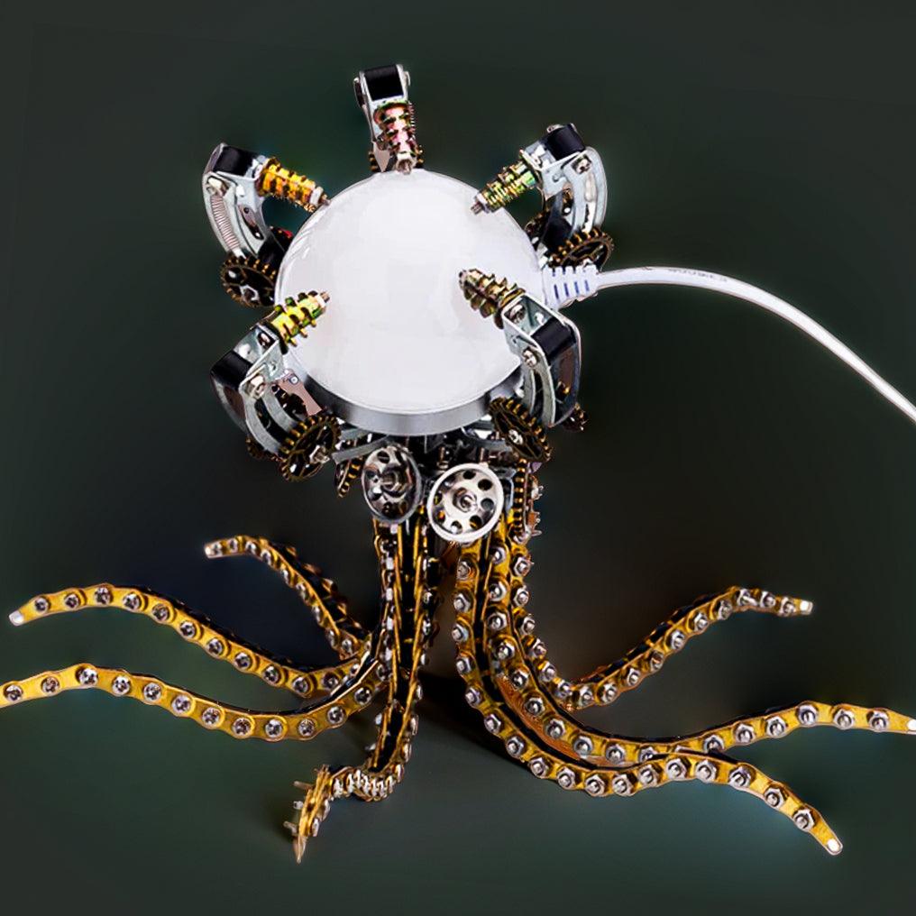 DIY 3D Metal Steampunk Galaxy Mechanical Octopus - 3d metal puzzle by Extoril