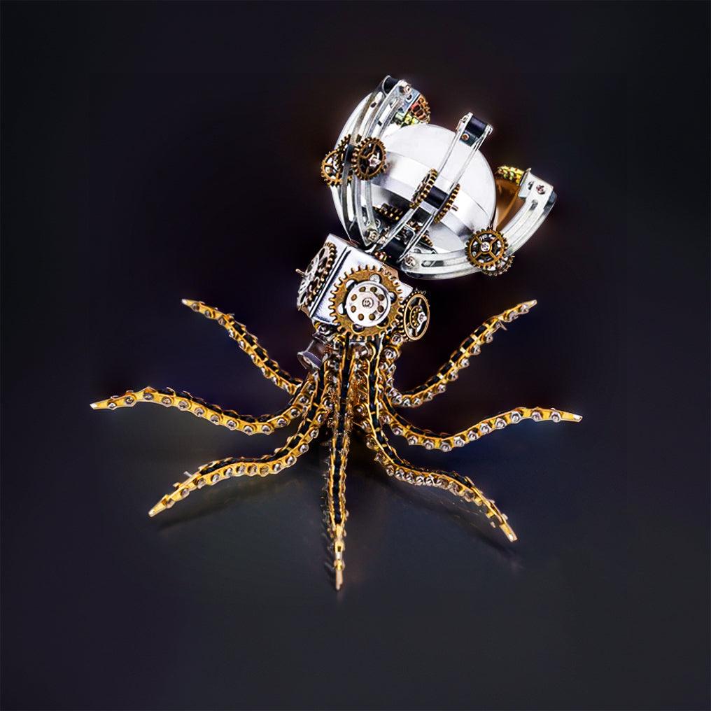 DIY 3D Metal Steampunk Galaxy Mechanical Octopus - 3d metal puzzle by Extoril