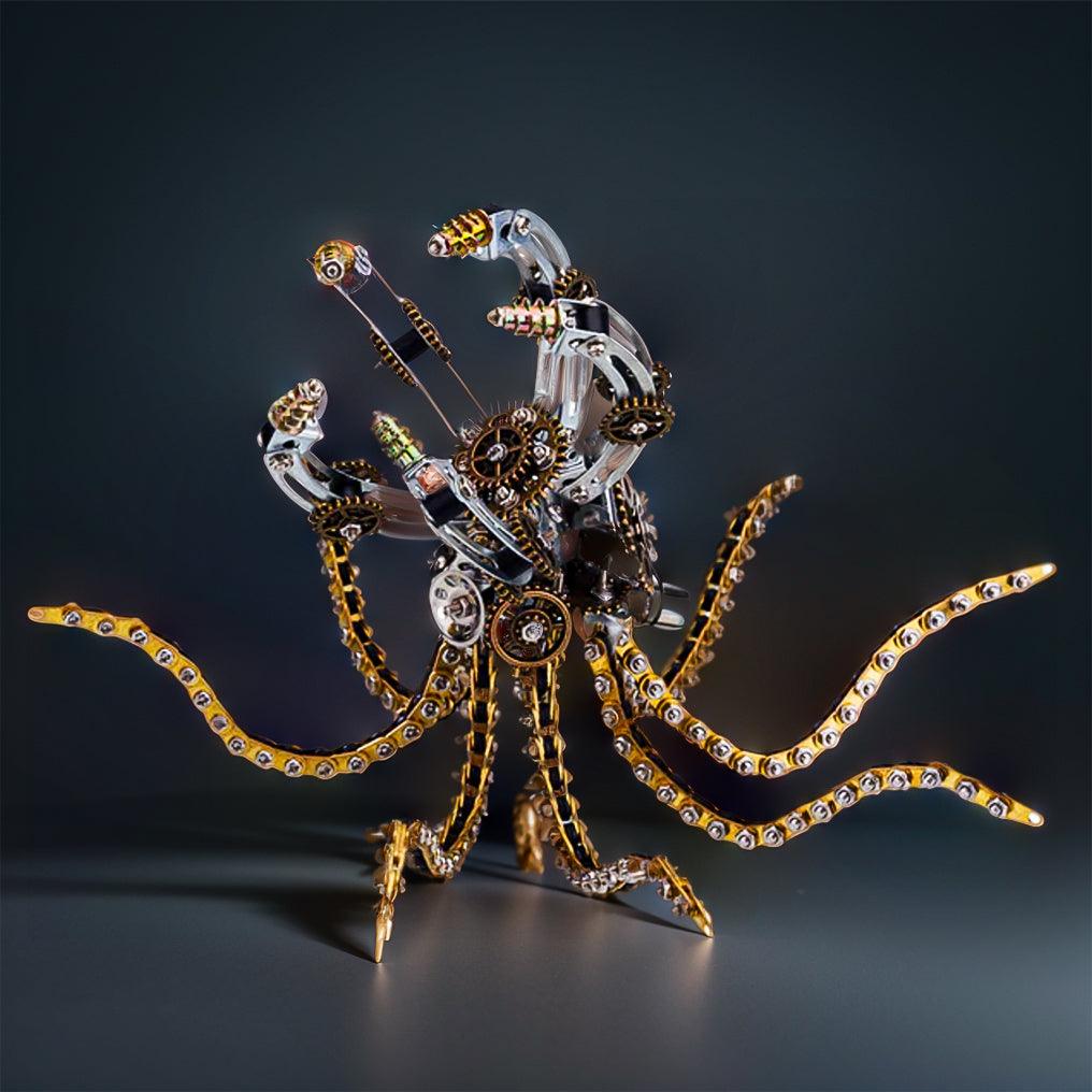 DIY 3D Metal Steampunk Galaxy Mechanical Octopus - 3d metal puzzle by Extoril