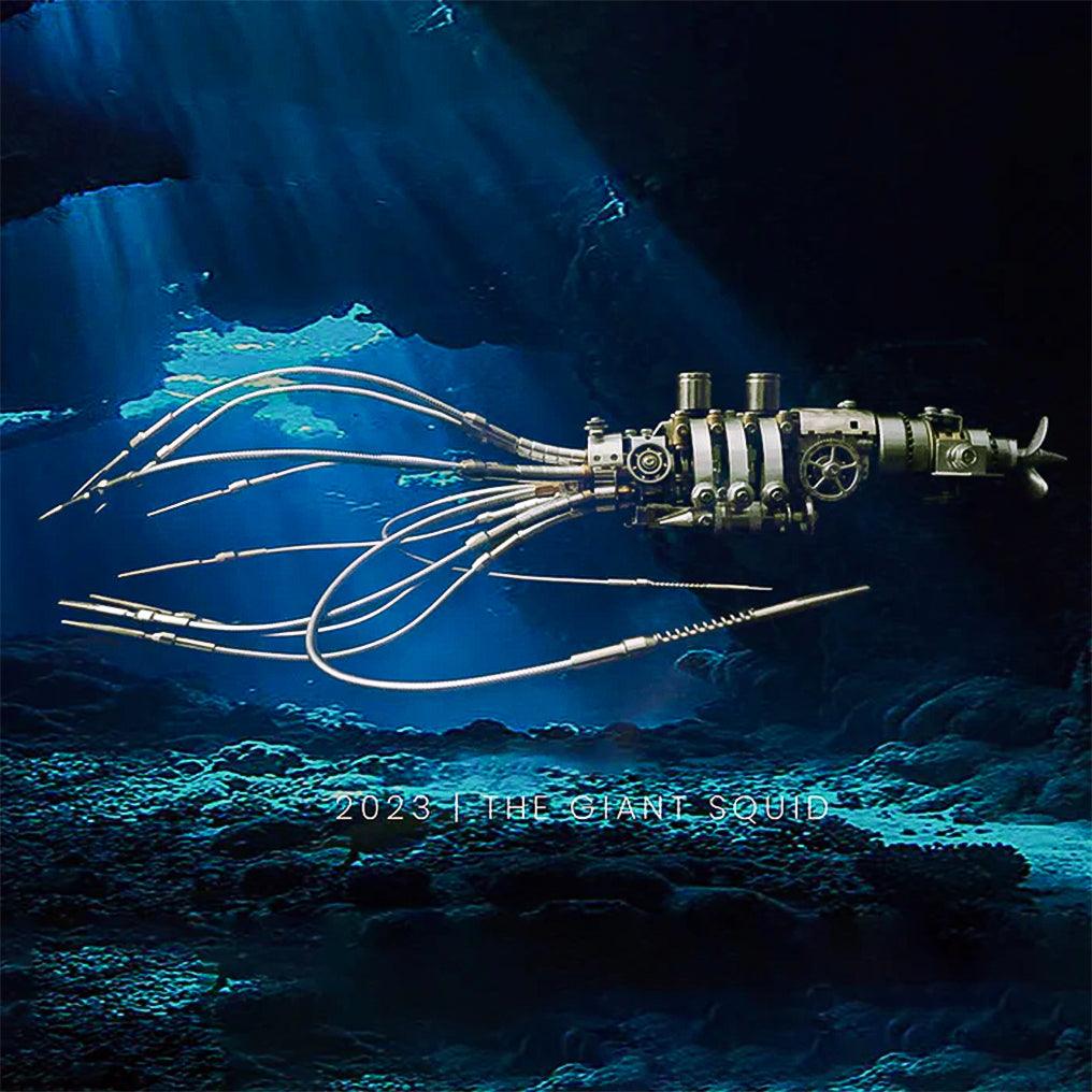 Steampunk Oceanic Legend Squid Assembler - 3d metal puzzle by Extoril