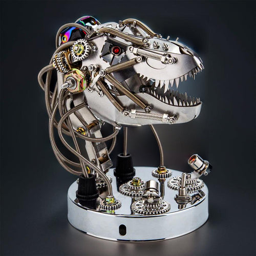 CHRONOS PREDATOR Steampunk T-Rex Head Mechanical Model Kit - 3d metal puzzle by Extoril