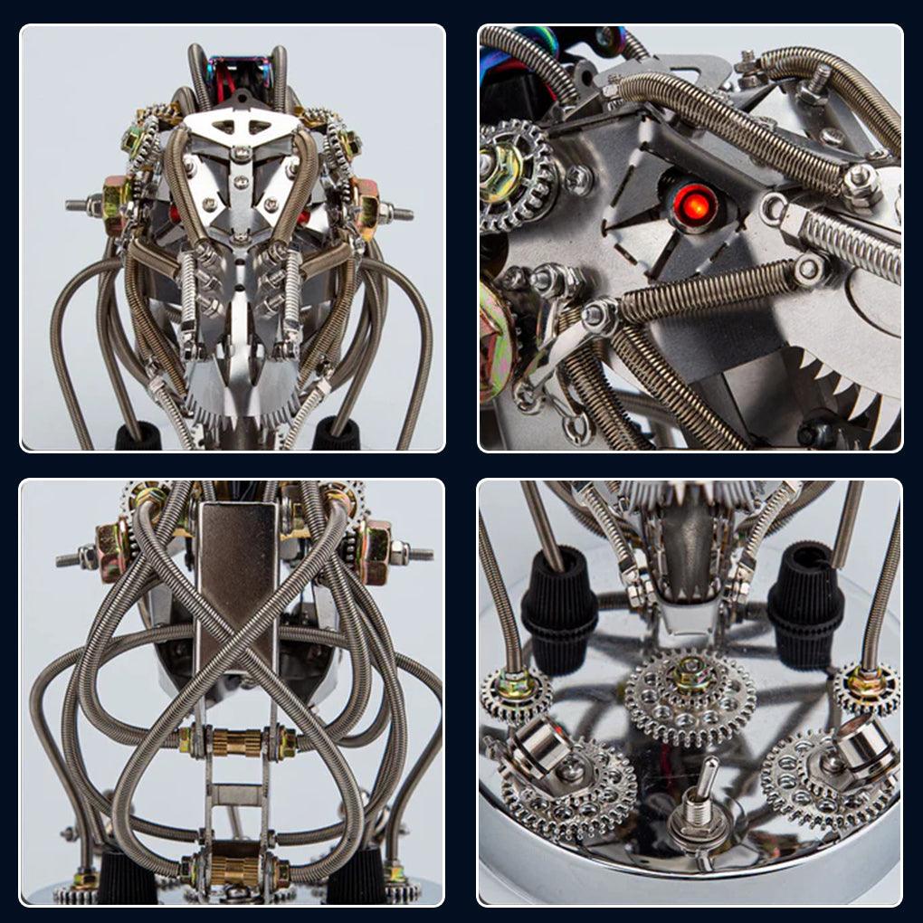 CHRONOS PREDATOR Steampunk T-Rex Head Mechanical Model Kit - 3d metal puzzle by Extoril
