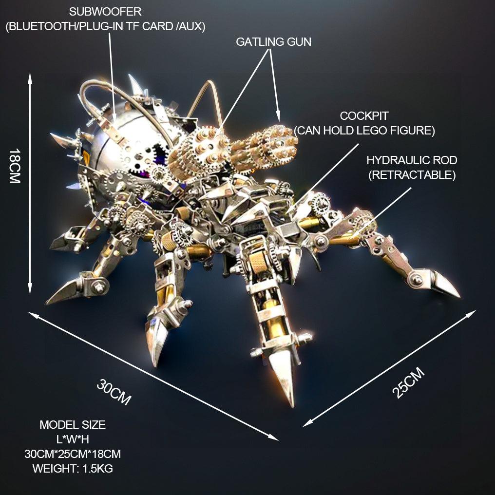 DIY 3D Metal Tarantula with Black Speaker Puzzle Model Kit 1000+PCS - 3d metal puzzle by Extoril