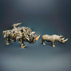 Steampunk Siege Mechanical Rhino - DIY Assembly Kit - 3d metal puzzle by Extoril