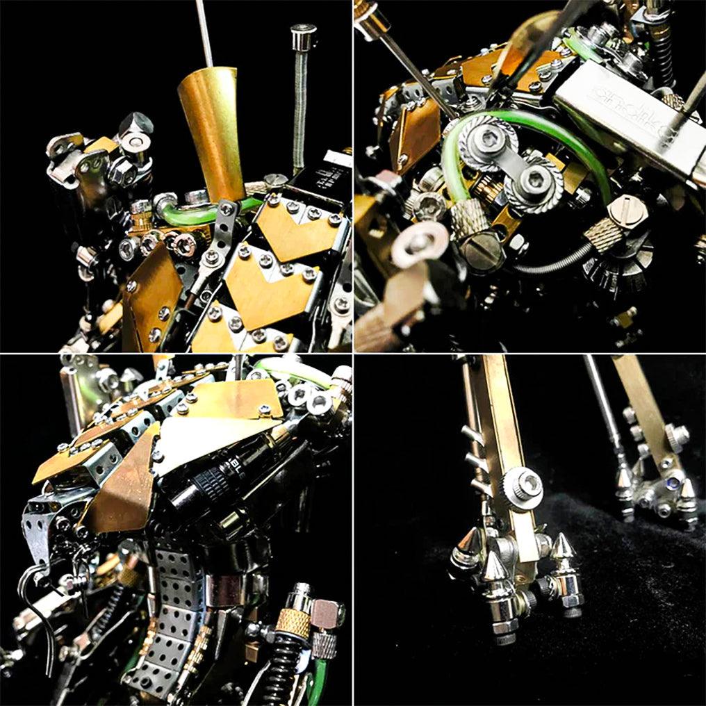 DIY XIA-A Metal Future Mech Model with Articulated Joints & Lights - 3d metal puzzle by Extoril