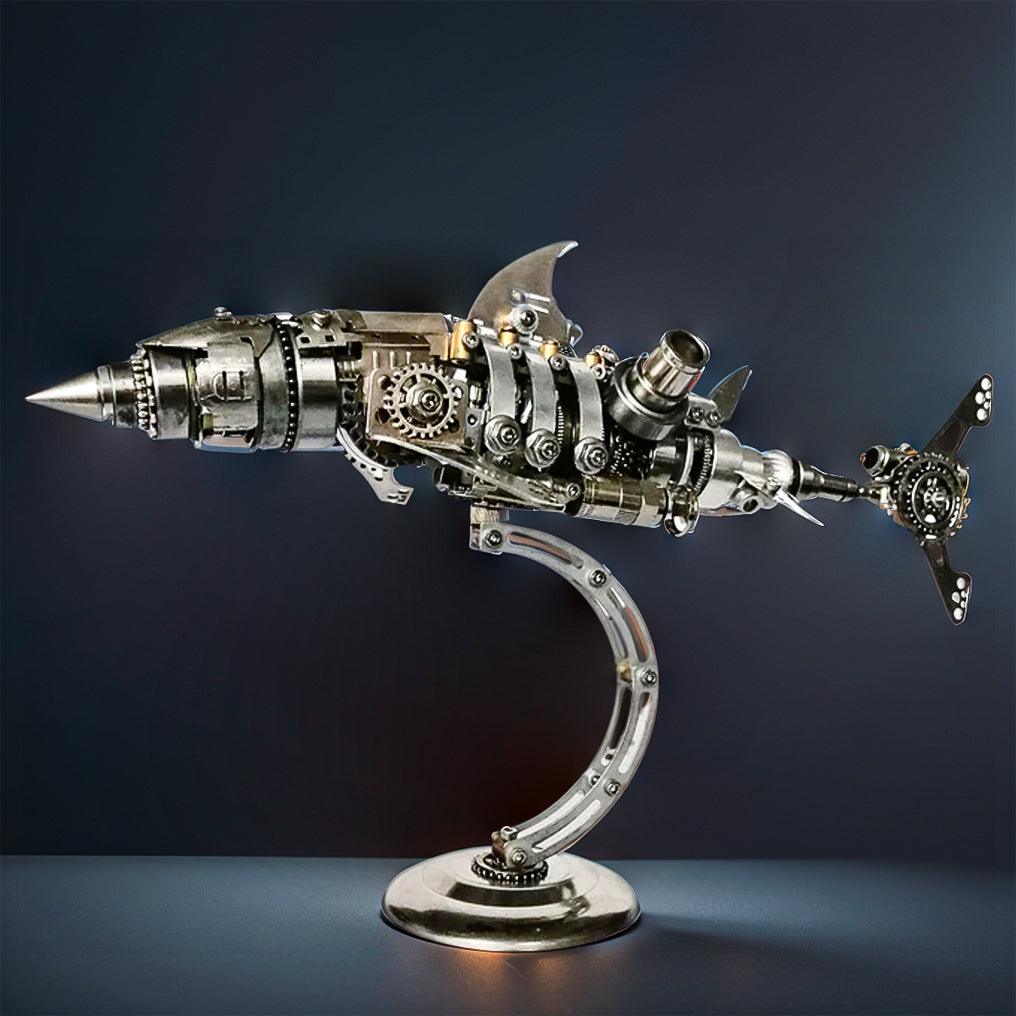 DIY 3D Metal Mechanical Shark Puzzle Model Assembly Kit-209PCS - 3d metal puzzle by Extoril