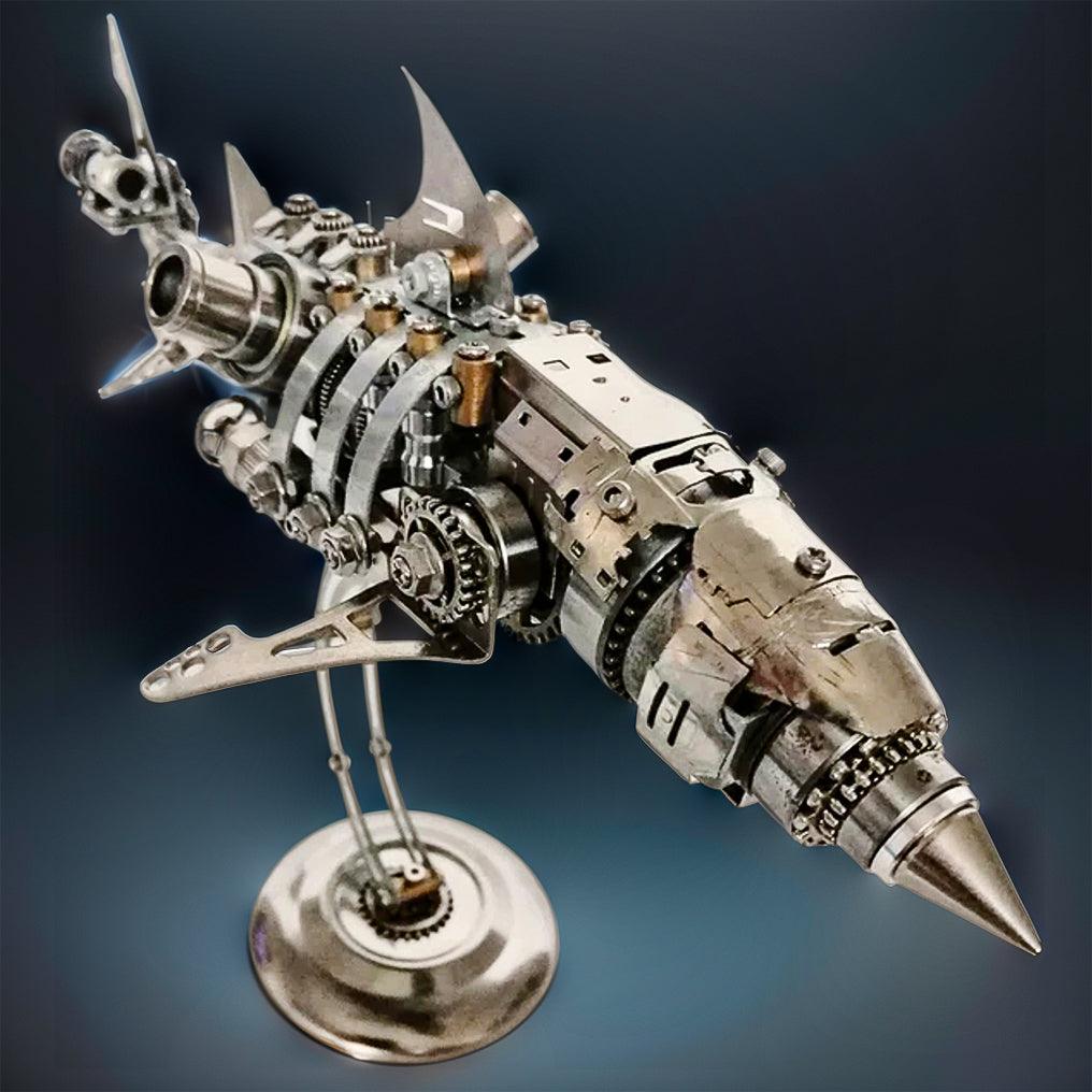 DIY 3D Metal Mechanical Shark Puzzle Model Assembly Kit-209PCS - 3d metal puzzle by Extoril