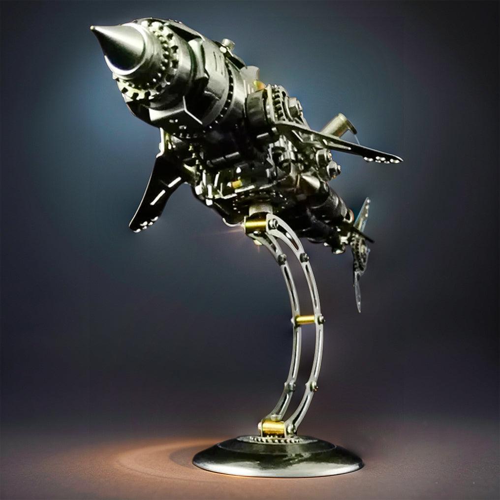 DIY 3D Metal Mechanical Shark Puzzle Model Assembly Kit-209PCS - 3d metal puzzle by Extoril