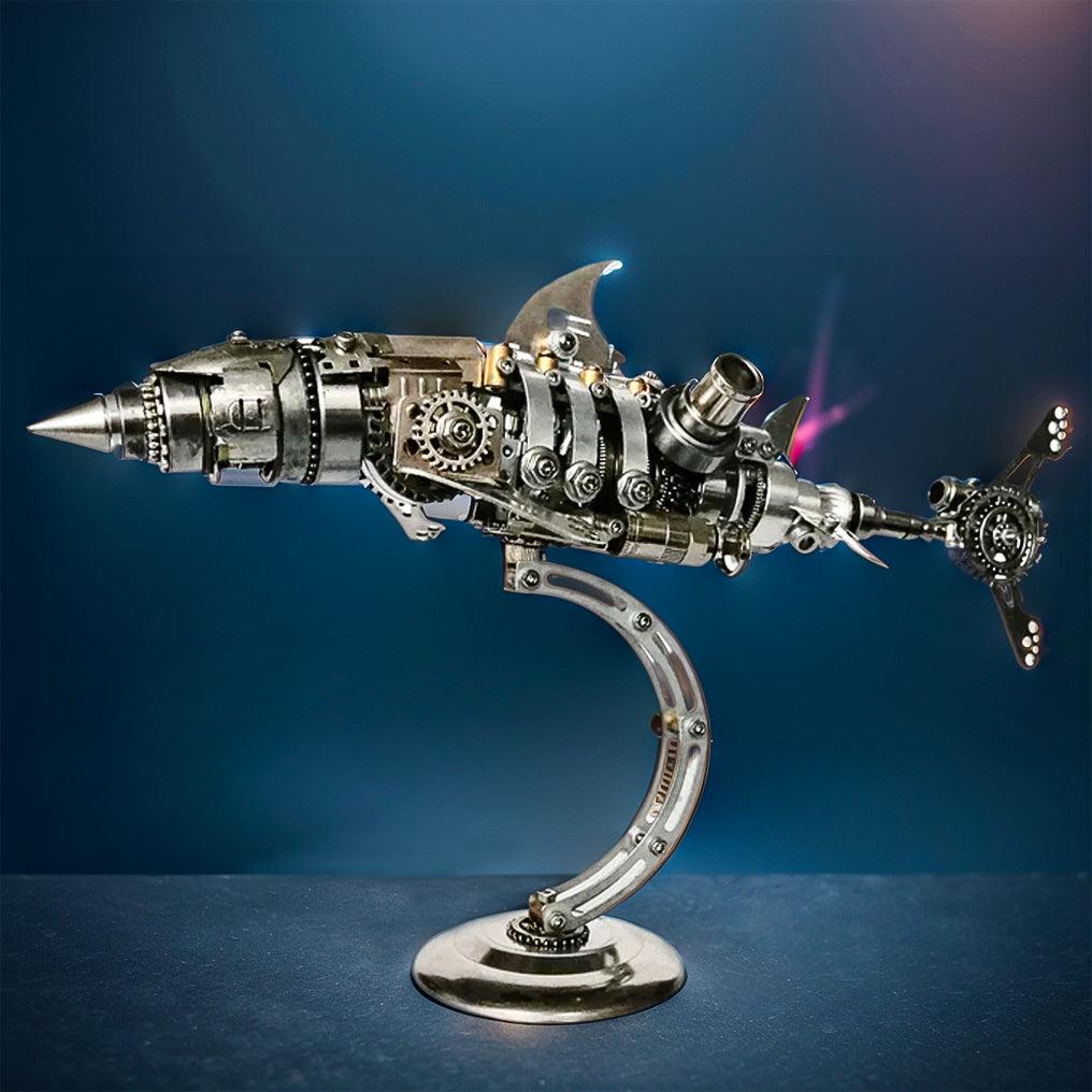 DIY 3D Metal Mechanical Shark Puzzle Model Assembly Kit-209PCS - 3d metal puzzle by Extoril