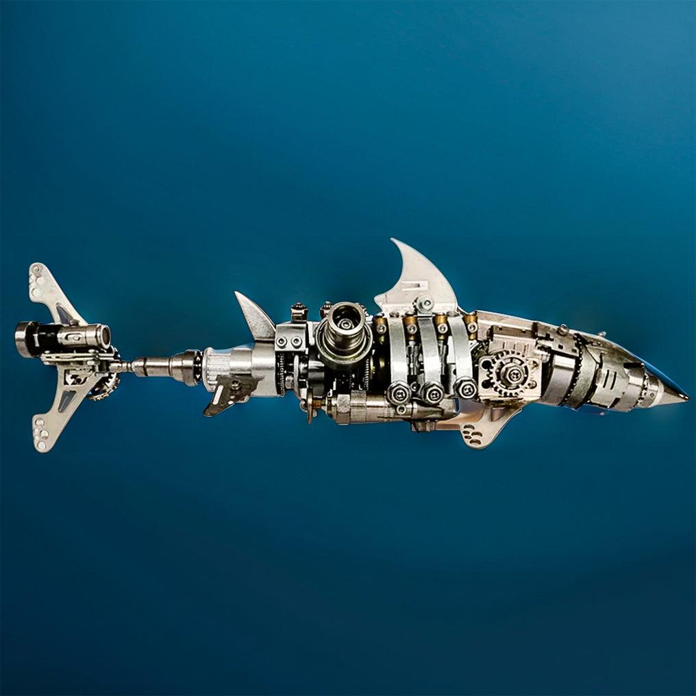 DIY 3D Metal Mechanical Shark Puzzle Model Assembly Kit-209PCS - 3d metal puzzle by Extoril