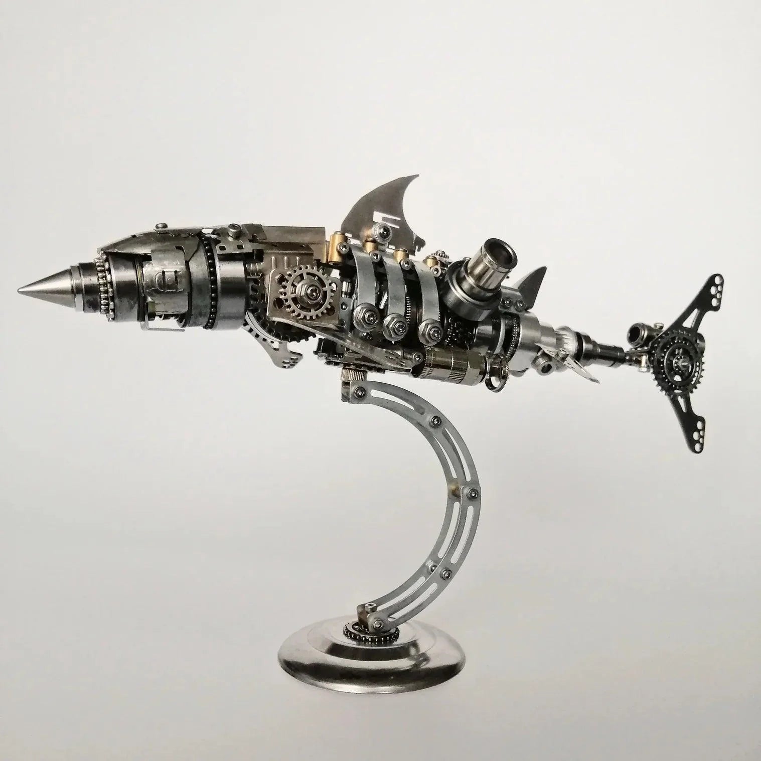 DIY 3D Metal Mechanical Shark Puzzle Model Assembly Kit-209PCS - 3d metal puzzle by Extoril