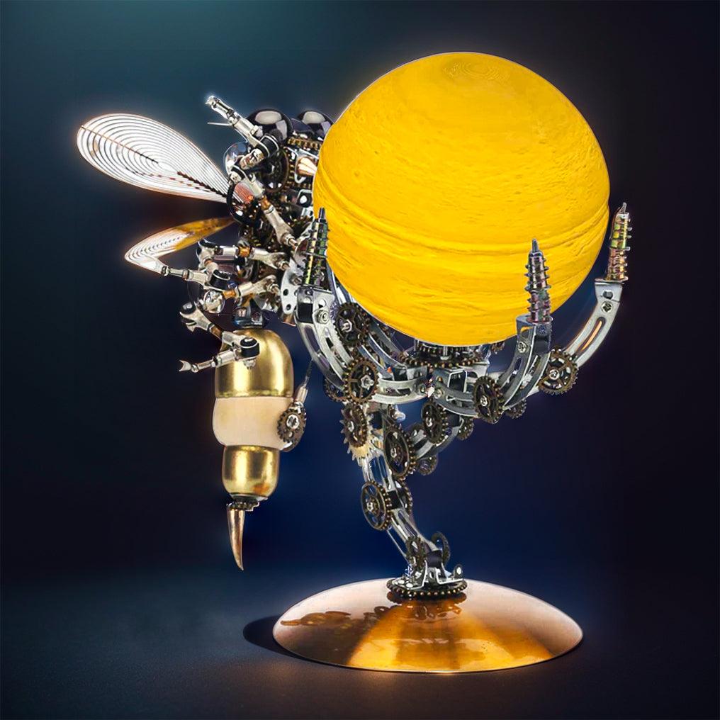 Luminous Steampunk Wasp Mechanical Model Kit - 3d metal puzzle by Extoril