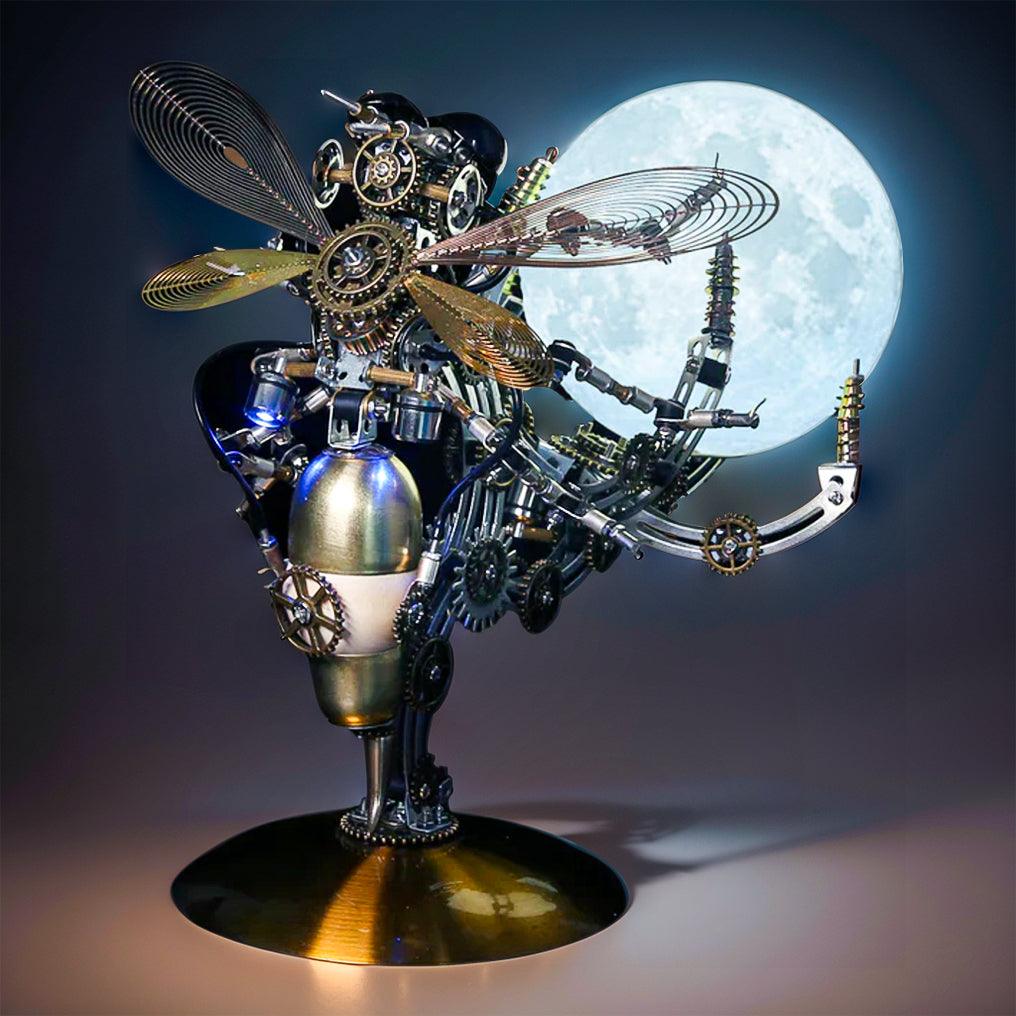 Luminous Steampunk Wasp Mechanical Model Kit - 3d metal puzzle by Extoril