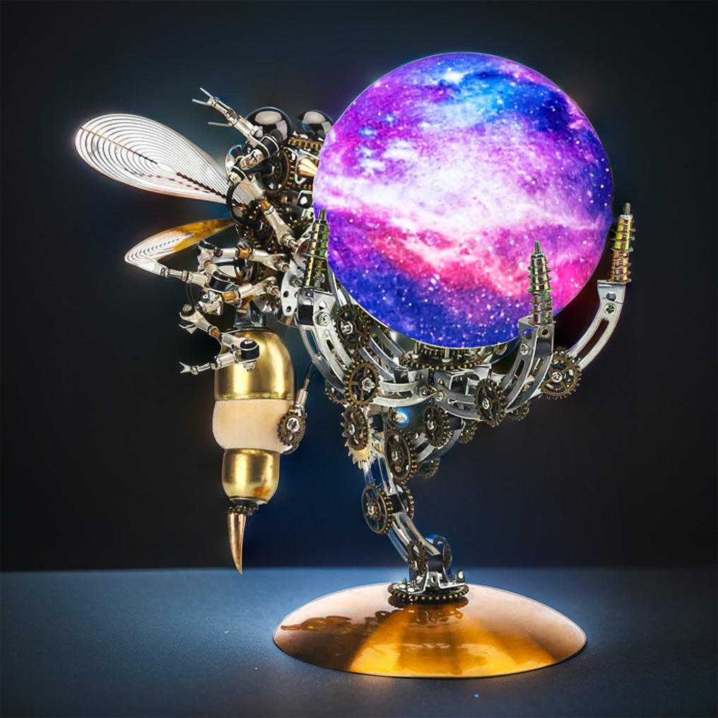 Luminous Steampunk Wasp Mechanical Model Kit - 3d metal puzzle by Extoril