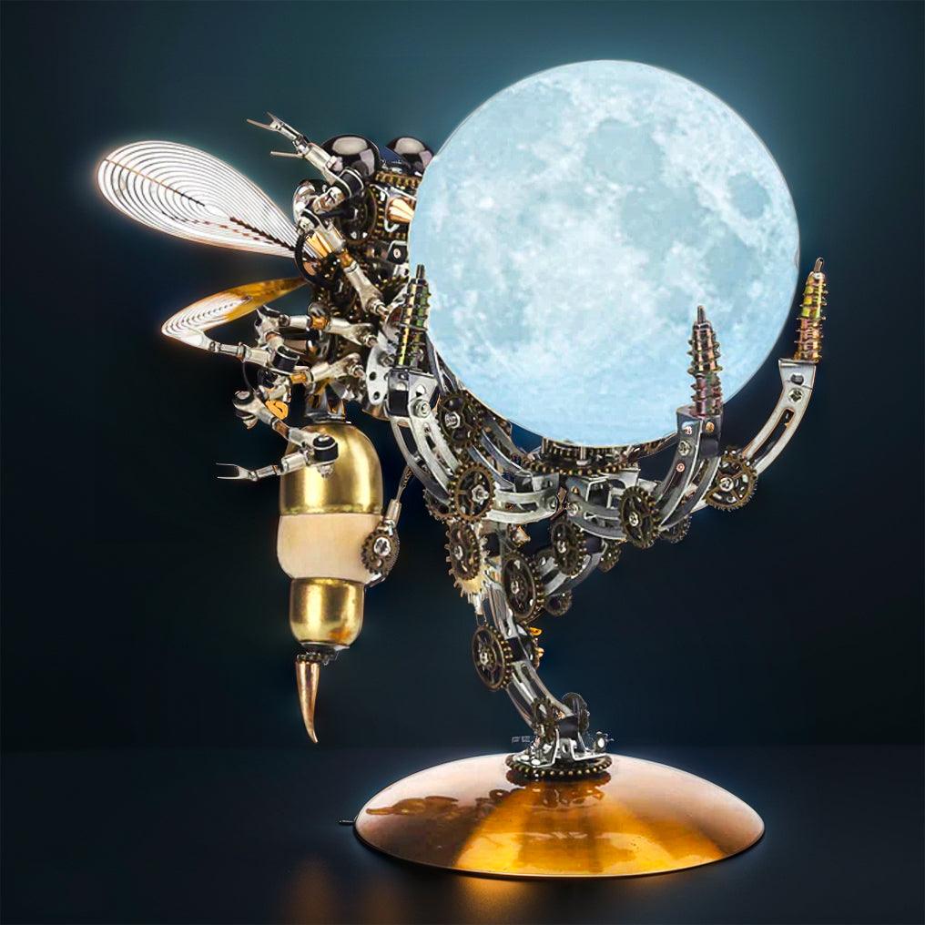 Luminous Steampunk Wasp Mechanical Model Kit - 3d metal puzzle by Extoril