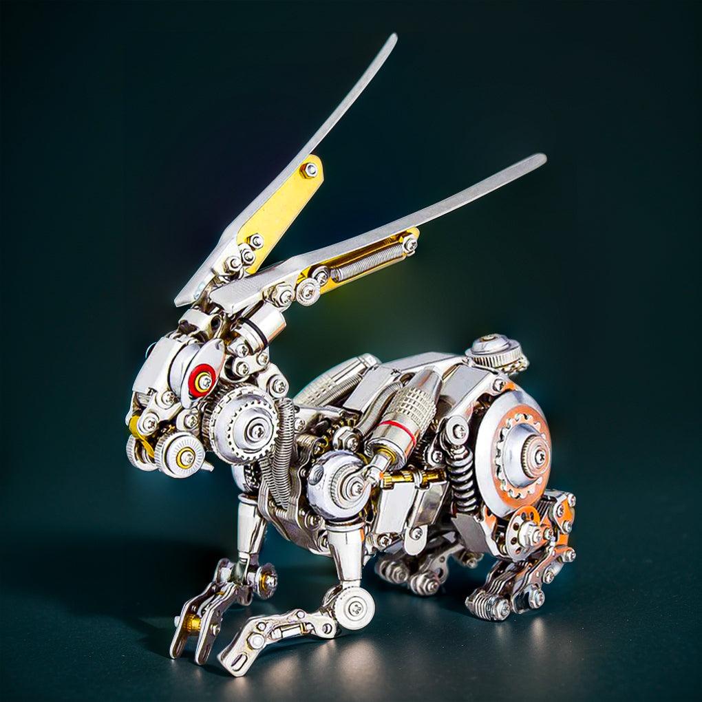 GEARSPRING REBEL 3D Metal Punk Mechanical Rabbit Model Kit - 3d metal puzzle by Extoril