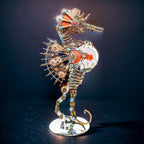 DIY 3D Metal Steampunk Mechanical Seahorse Puzzle with Lamp Model-2100PCS - 3d metal puzzle by Extoril