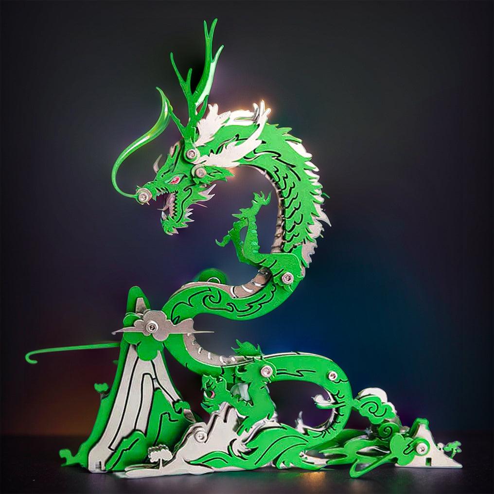 Dragon on the Mountain Mythical Creature Model Kit - 3d metal puzzle by Extoril
