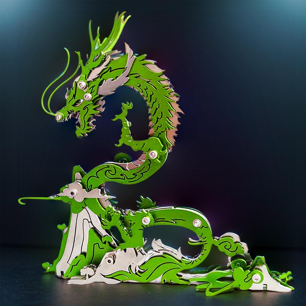 Dragon on the Mountain Mythical Creature Model Kit - 3d metal puzzle by Extoril
