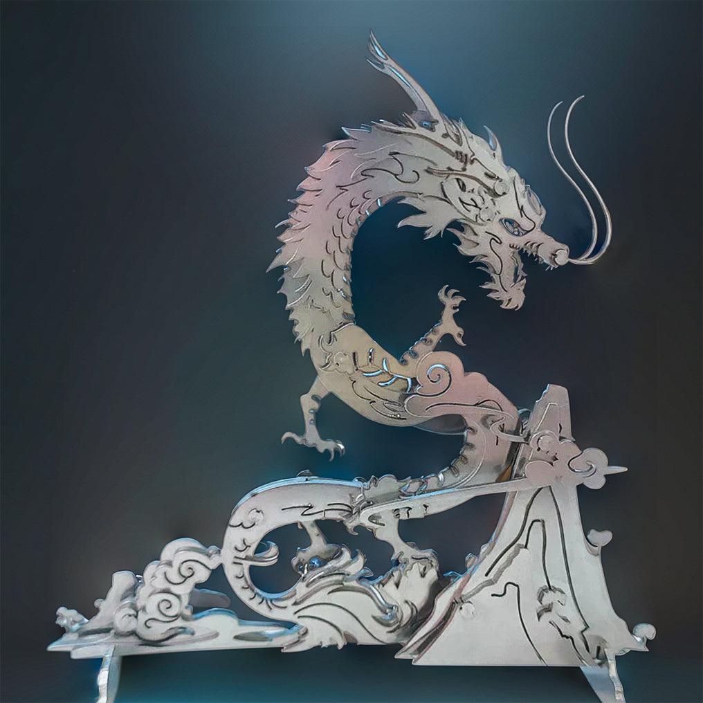 Dragon on the Mountain Mythical Creature Model Kit - 3d metal puzzle by Extoril