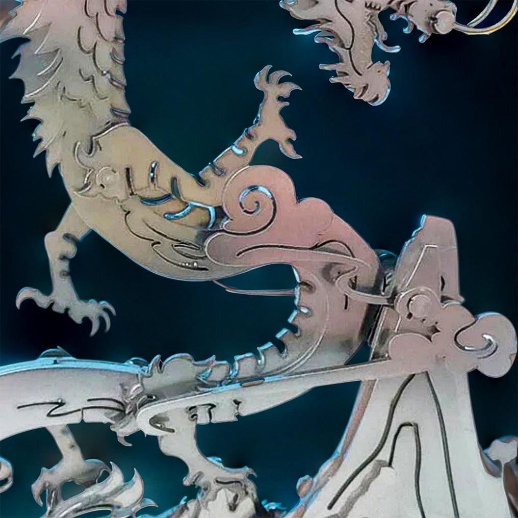 Dragon on the Mountain Mythical Creature Model Kit - 3d metal puzzle by Extoril