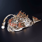 DIY 3D Mechanical Anglefish Metal Model - 3d metal puzzle by Extoril