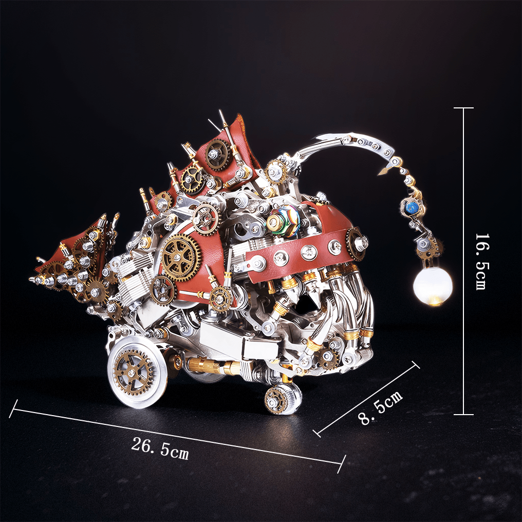 DIY 3D Mechanical Anglefish Metal Model - 3d metal puzzle by Extoril