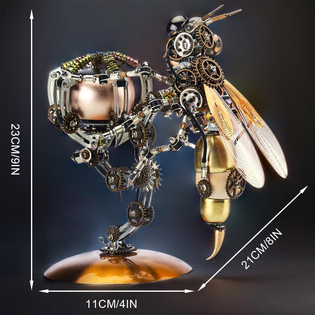 Luminous Steampunk Wasp Mechanical Model Kit - 3d metal puzzle by Extoril