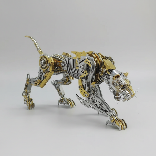 3D Metal Steampunk Leopard Puzzle 300pc - 3d metal puzzle by Extoril