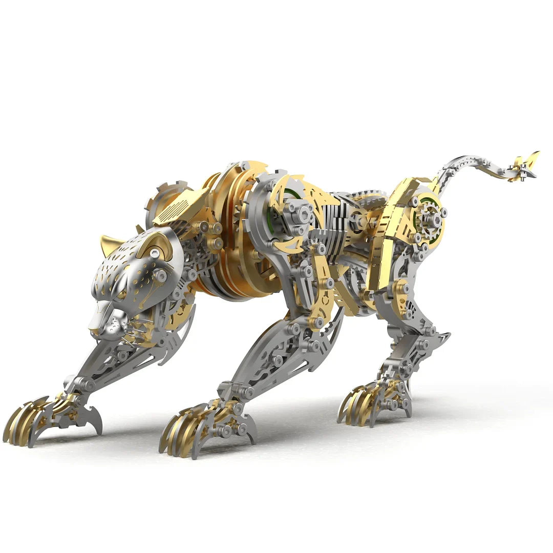 3D Metal Steampunk Leopard Puzzle 300pc - 3d metal puzzle by Extoril