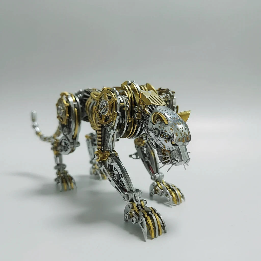 3D Metal Steampunk Leopard Puzzle 300pc - 3d metal puzzle by Extoril