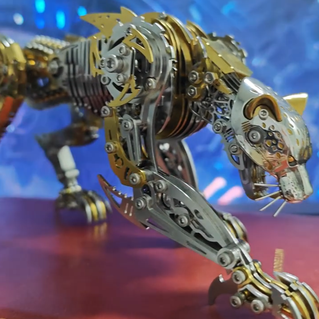 3D Metal Steampunk Leopard Puzzle 300pc - 3d metal puzzle by Extoril