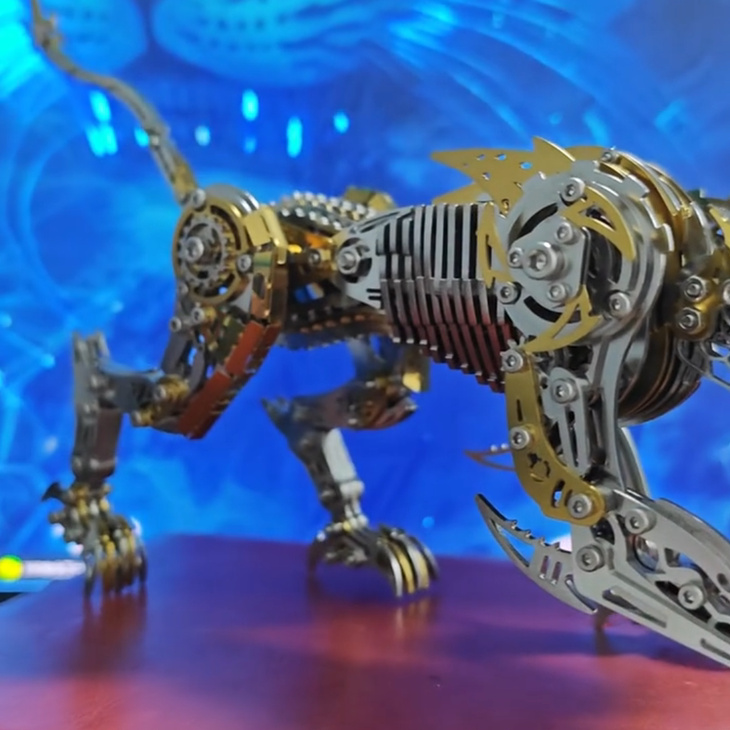 3D Metal Steampunk Leopard Puzzle 300pc - 3d metal puzzle by Extoril