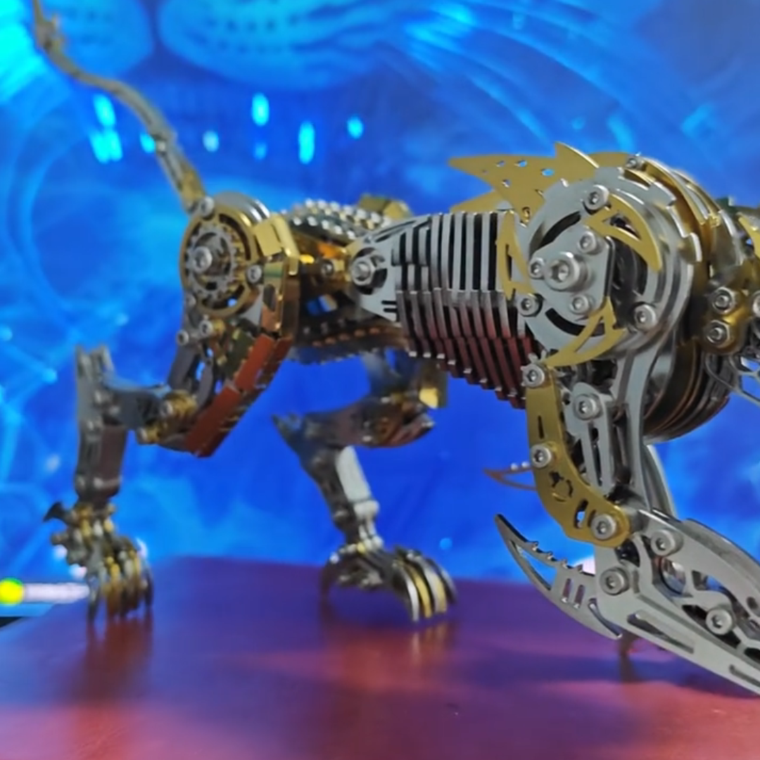 3D Metal Steampunk Leopard Puzzle 300pc - 3d metal puzzle by Extoril