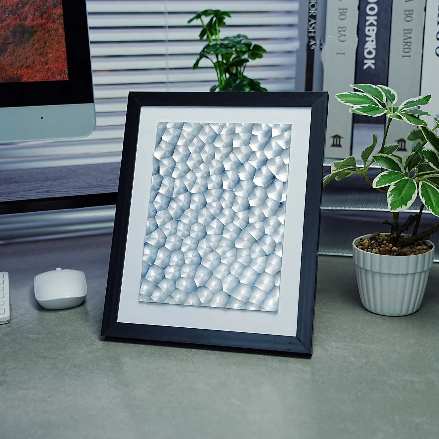 3D Metal Wall Art Geometric CNC Aluminum Frame - home decor by Extoril