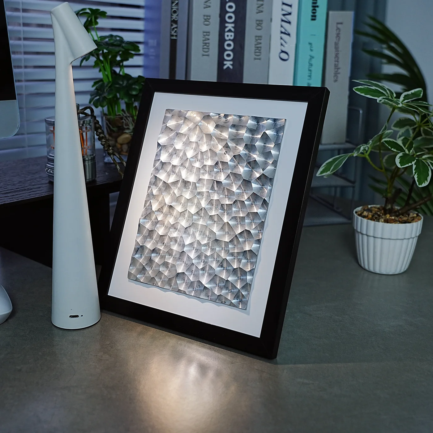 3D Metal Wall Art Geometric CNC Aluminum Frame - home decor by Extoril