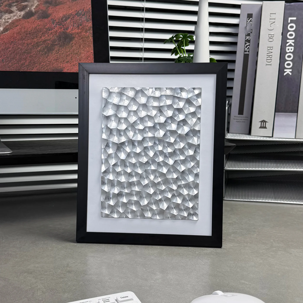 3D Metal Wall Art Geometric CNC Aluminum Frame - home decor by Extoril