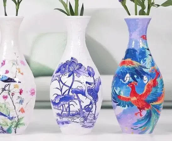160-Piece 3D Puzzle Flower Vase Kit - DIY Flower by Extoril