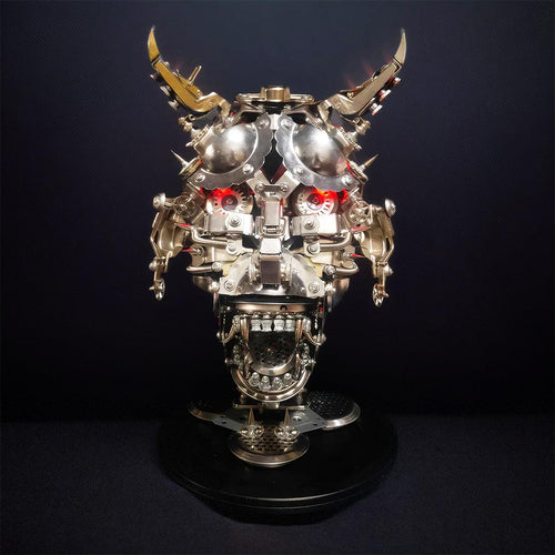 DIY 3D Mechanical Punk Hannya Japanese Ghast Mask Metal Puzzles Assembly Model - 3d metal puzzle by Extoril