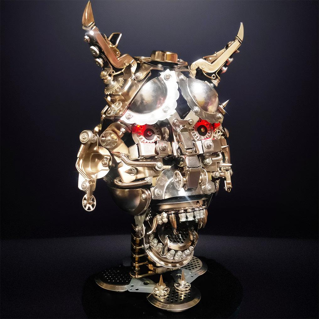DIY 3D Mechanical Punk Hannya Japanese Ghast Mask Metal Puzzles Assembly Model - 3d metal puzzle by Extoril