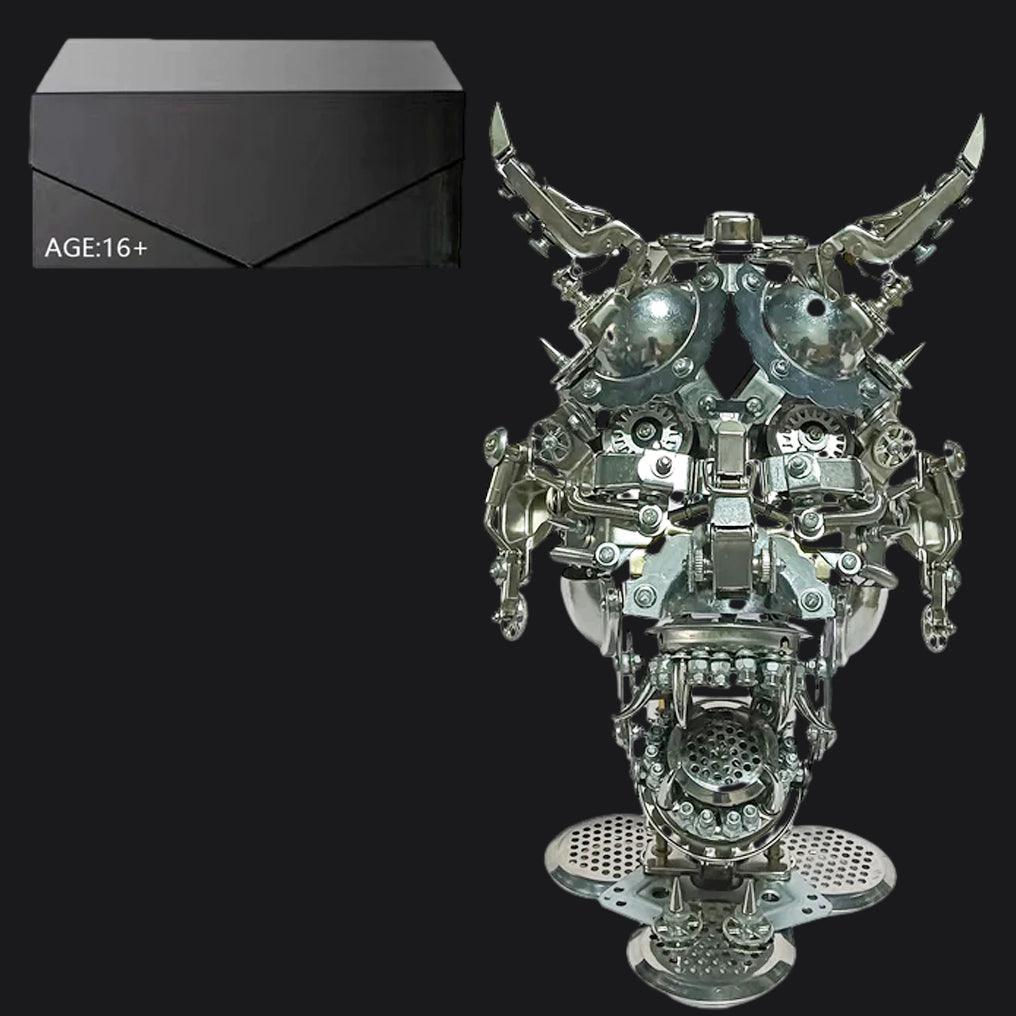 DIY 3D Mechanical Punk Hannya Japanese Ghast Mask Metal Puzzles Assembly Model - 3d metal puzzle by Extoril