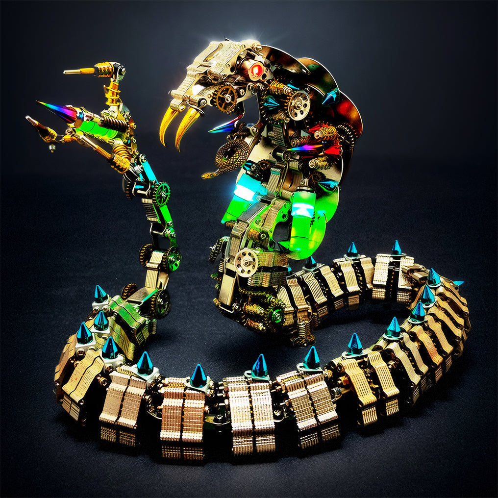 Lifelike Mechanical Cobra 3D Metal DIY Model Kit - 3d metal puzzle by Extoril