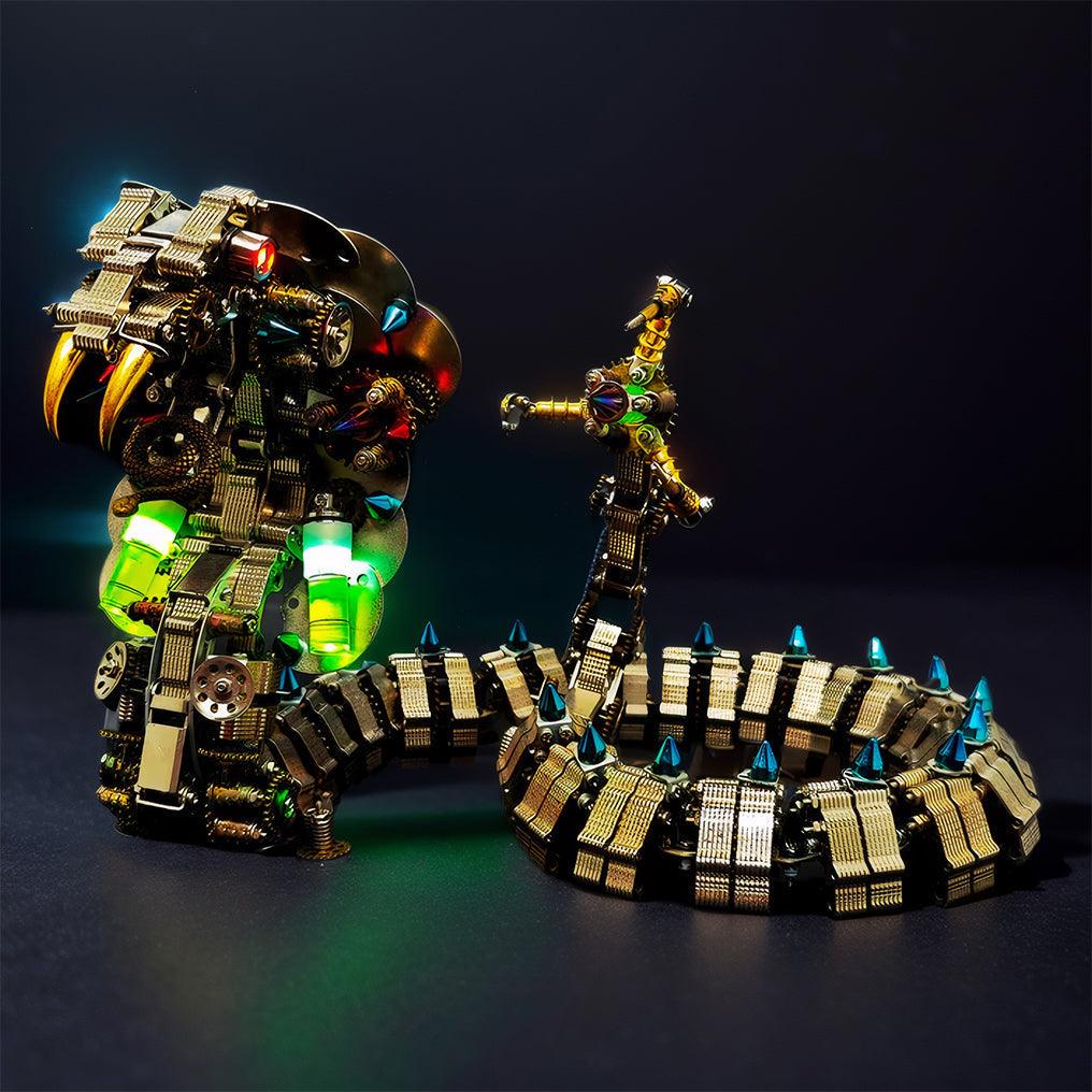 Lifelike Mechanical Cobra 3D Metal DIY Model Kit - 3d metal puzzle by Extoril