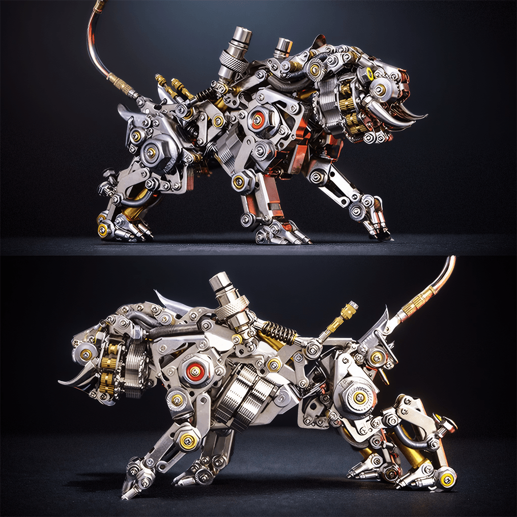 DIY 3D Metal Model Bengal Tiger Kit Puzzles Building Block Set Toys - 3d metal puzzle by Extoril
