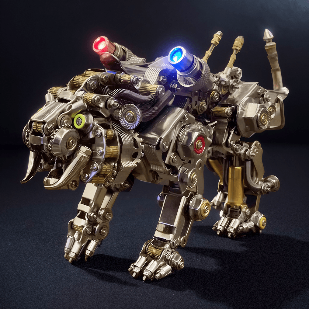 DIY 3D Metal Model Bengal Tiger Kit Puzzles Building Block Set Toys - 3d metal puzzle by Extoril