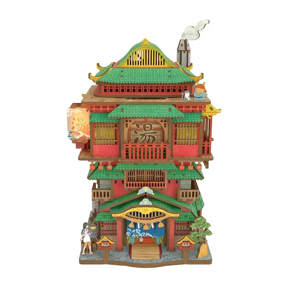 3D Wooden Puzzle Onsen Saga Miniature kit - 3D Wooden Puzzle by Extoril