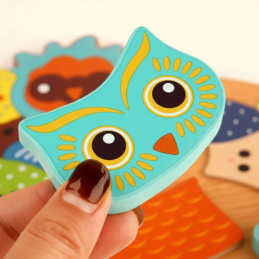 Chunky 3D Wooden Puzzle for Toddlers - 3D Wooden Puzzle by Extoril
