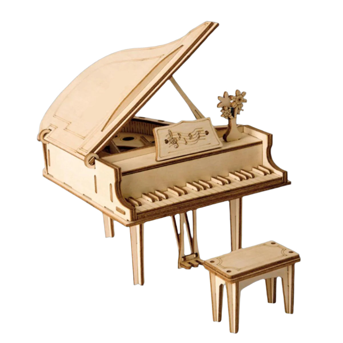 Classic Grand Piano - Wooden 3D Assembly Model - 3D Wooden Puzzle by Extoril